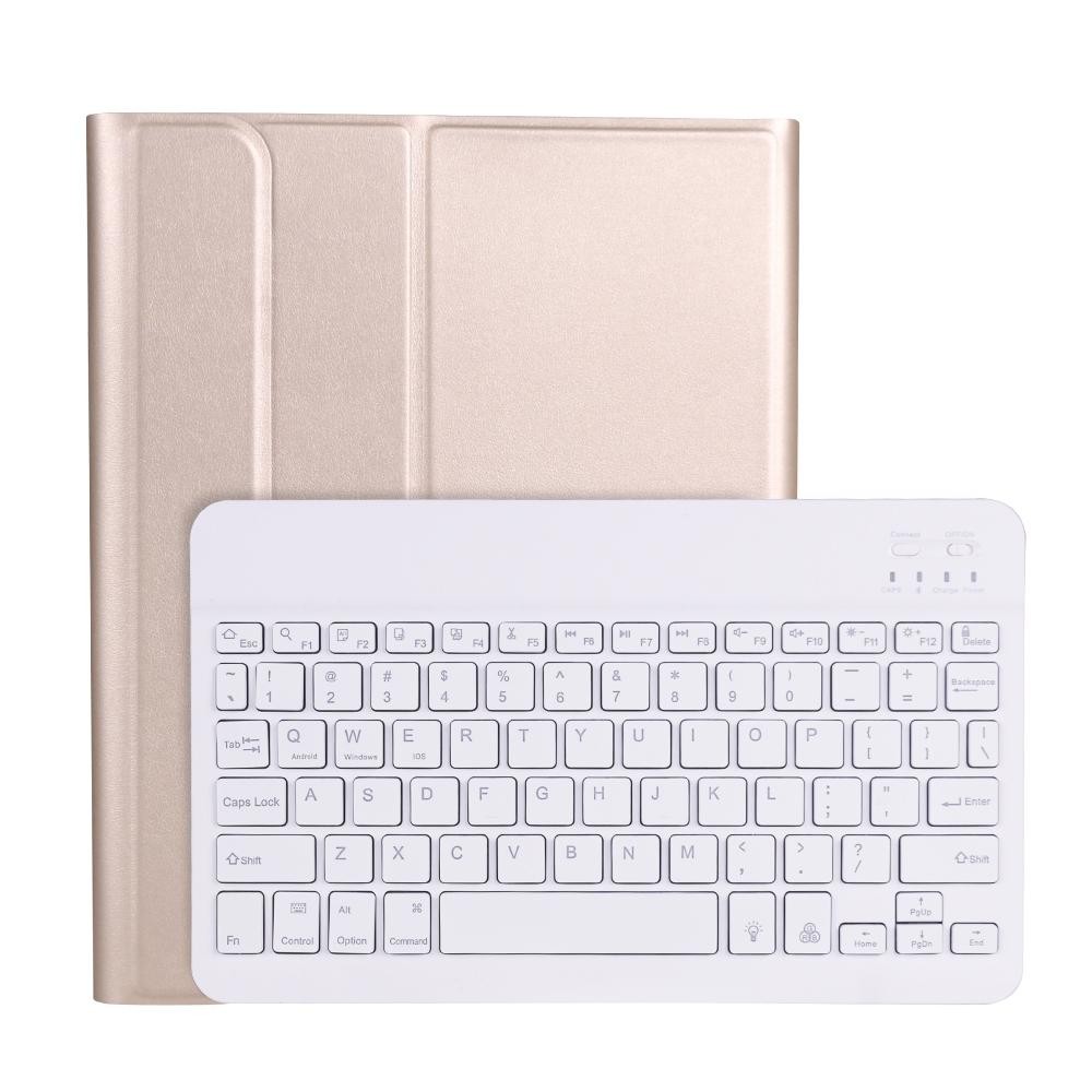 A098BS Detachable Ultra-thin Backlight Bluetooth Keyboard Tablet Case for iPad Air 4 10.9 inch (2020), with Stand & Pen Slot(Gol