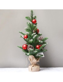 50cm SYCT74 Christmas Decorations White PE Red Fruit Mini Christmas Tree