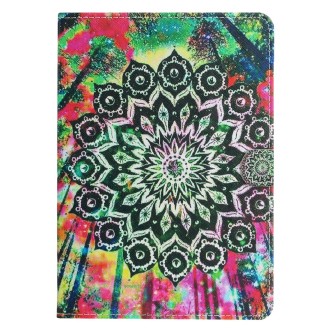 For iPad 11 Pro (2020) Painted Flower Totem Car Line TPU Horizontal Flip Leather Tablet Case with Holder & Card Slot & Sleep / W