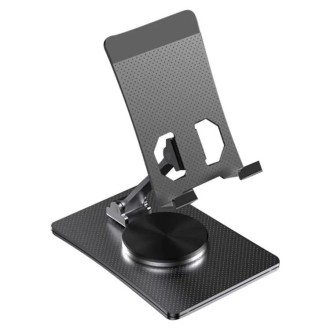 Aluminum Alloy Adjustable Folding Desktop Phone Holder(Gray)