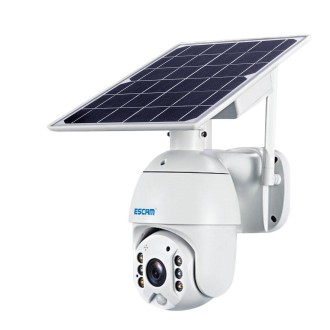 ESCAM QF480 US Version HD 1080P IP66 Waterproof 4G Solar Panel PT IP Camera with Battery, Support Night Vision / Motion Detectio