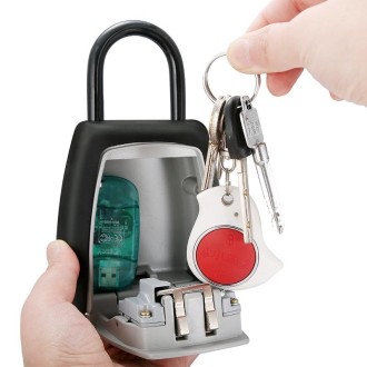 Password Key Box Four-digit Password Lock Padlock Type Free Installation Key Lock Box