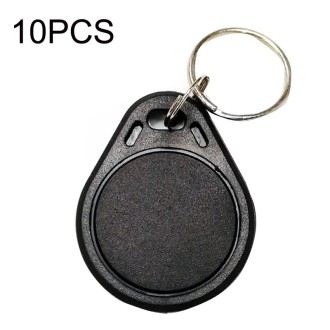 10PCS IC Access Control Card Entree Control M1 Compatibel Fudan Rfid 13.56Mhz Keyfob Sleutelhanger Tag Sleutelhanger(Black)