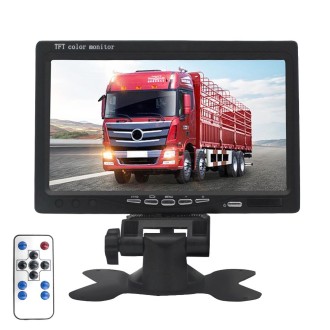 7.0 inch Car Monitor / Surveillance Cameras Monitor with Adjustable Angle Holder & Remote Controller, Dual Video Input