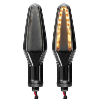 2pcs KC062 For BMW R1200 Motorcycle 18LEDs Turn Signal Light(Transparent Black)