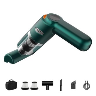 KBN-010 10000Pa Powerful Car Cordless Vacuum Cleaner Handheld Cleaning Tool, Spec:Deluxe Version(Dark Green)