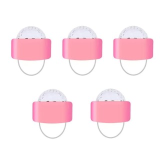 5 PCS D2 LED Flashing Finger Light Stage Small Magic Ball Flash(Pink)