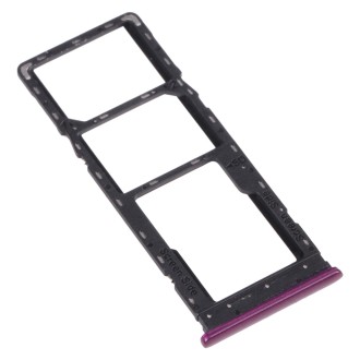 For infinix Hot 9 Play X680 C680B X680C SIM Card Tray + SIM Card Tray + Micro SD Card Tray (Purple)