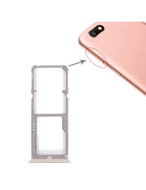 For OPPO A77 2 x SIM Card Tray + Micro SD Card Tray (Rose Gold)