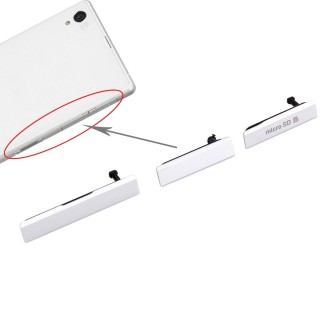 SIM Card Cap + USB Data Charging Port Cover + Micro SD Card Cap Dustproof Block Set for Sony Xperia Z1 / L39h / C6903(White)