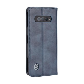 For Xiaomi Black Shark 5 RS Magnetic Buckle Retro Texture Leather Phone Case(Blue)