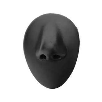 Simulation Facial Features Silicone Model Practice Display Props, Style:Nose(Black)