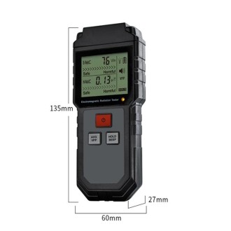 RZ825 Electromagnetic Radiation Tester Portable Digital Liquid Crystal Electromagnetic Field EMF Meter Measuring Instrument For 