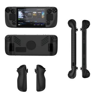 For Steam Deck V3 Non-slip Silicone Protective Case for Pocket Consoles(Black)