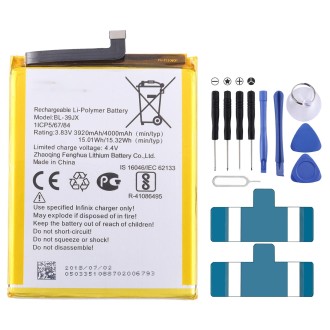 For Infinix S3X / Hot 6X Battery Replacement BL-39JX 4000mAh