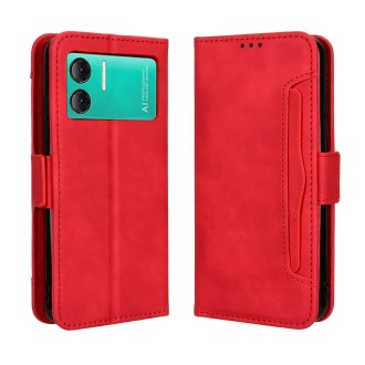 For Doogee X98 Skin Feel Calf Texture Card Slots Leather Phone Case(Red)