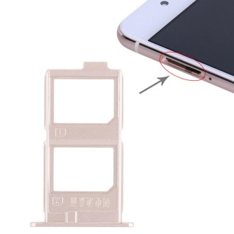 For Vivo X7 Plus 2 x SIM Card Tray (Gold)