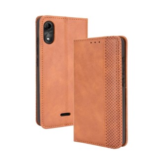 For Wiko Y51 / Sunny 5 Lite Magnetic Buckle Retro Crazy Horse Texture Horizontal Flip Leather Case with Holder & Card Slots & Ph