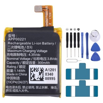 For Apack APP00221 Watch Battery Replacement 1ICP4/24/27 300mAh