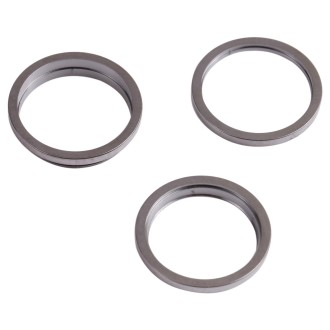 3 PCS Rear Camera Glass Lens Metal Outside Protector Hoop Ring for iPhone 13 Pro(Black)