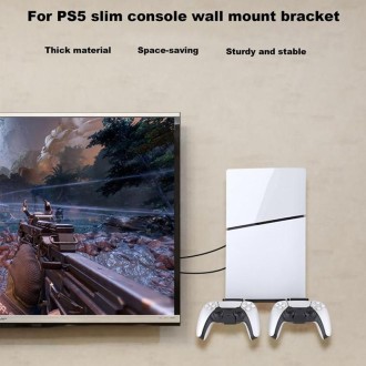 For PS5 Slim Wall-Mounted Storage Rack Host Handle Storage Hanger Accessories