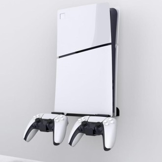 For PS5 Slim Wall-Mounted Storage Rack Host Handle Storage Hanger Accessories