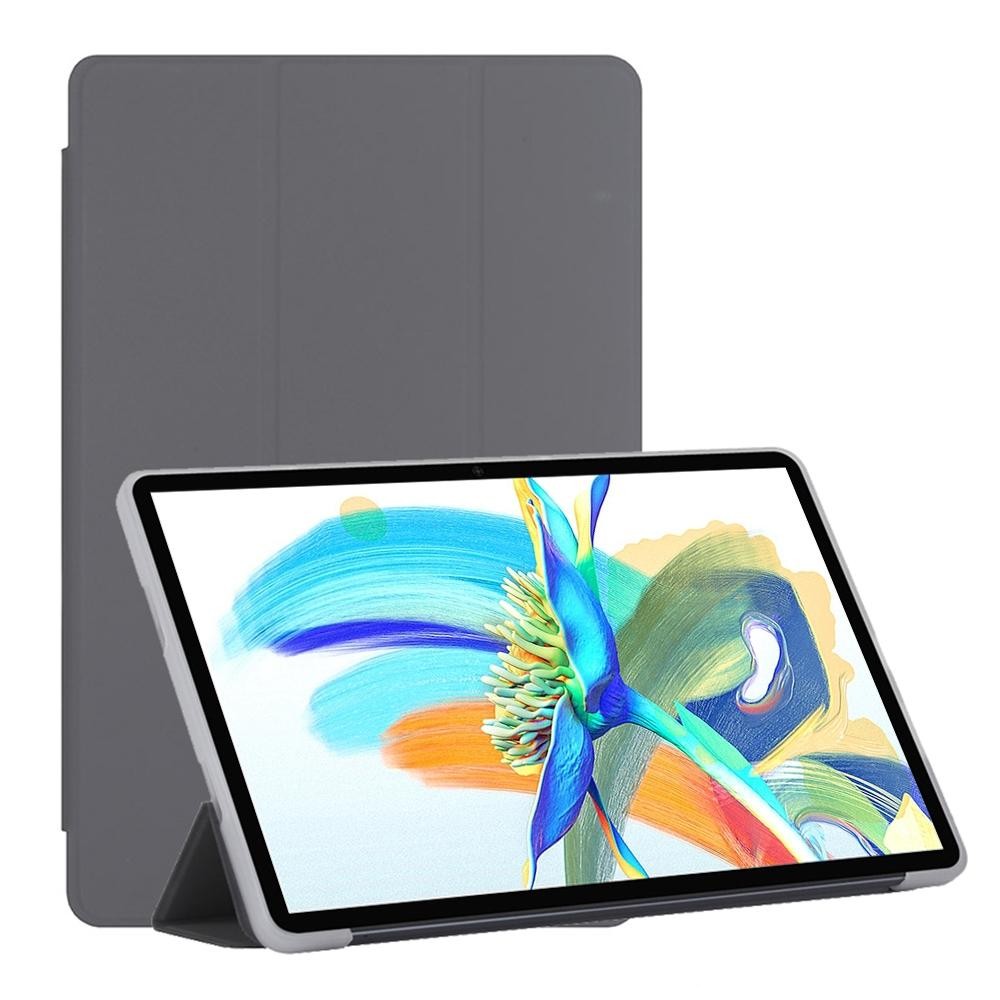 For Teclast M40 Pro 3-Fold Holder Folio Leather Tablet Smart Case(Grey)