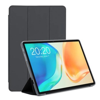 For Teclast M40 Plus 3-Fold Holder Folio Leather Tablet Smart Case(Grey)