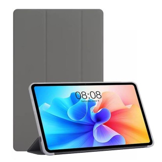 For Teclast T40 Pro 3-Fold Holder Folio Leather Tablet Smart Case(Grey)