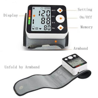 JN-163EW Home Automatic Smart Wrist Electronic Sphygmomanometer