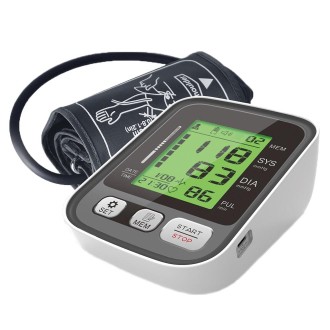 JZ-256A Tri-Color Backlight Automatic Upper Arm Sphygmomanometer Home Electronic Sphygmomanometer, Size:22-32cm(No Voice Broadca