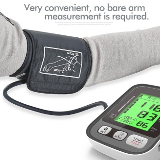 JZ-256A Tri-Color Backlight Automatic Upper Arm Sphygmomanometer Home Electronic Sphygmomanometer, Specification: 22-42cm(Voice 