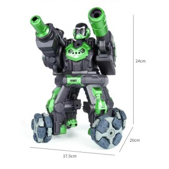 JJR/C R26 2.4G Remote Control Smart Battle Spray Robot, Specification:Double Control(Silver)