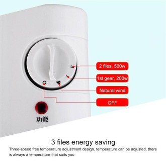 Mini Shaking Head Radiator Warmer Electric Heater Warm Air Blower (White)