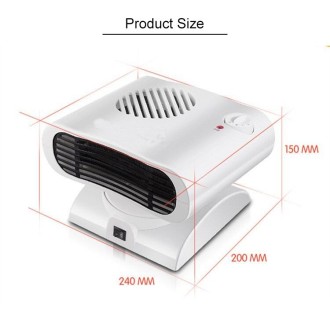 Mini Shaking Head Radiator Warmer Electric Heater Warm Air Blower (White)