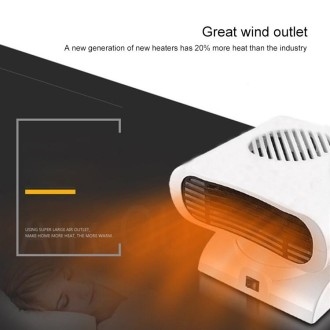 Mini Shaking Head Radiator Warmer Electric Heater Warm Air Blower (White)