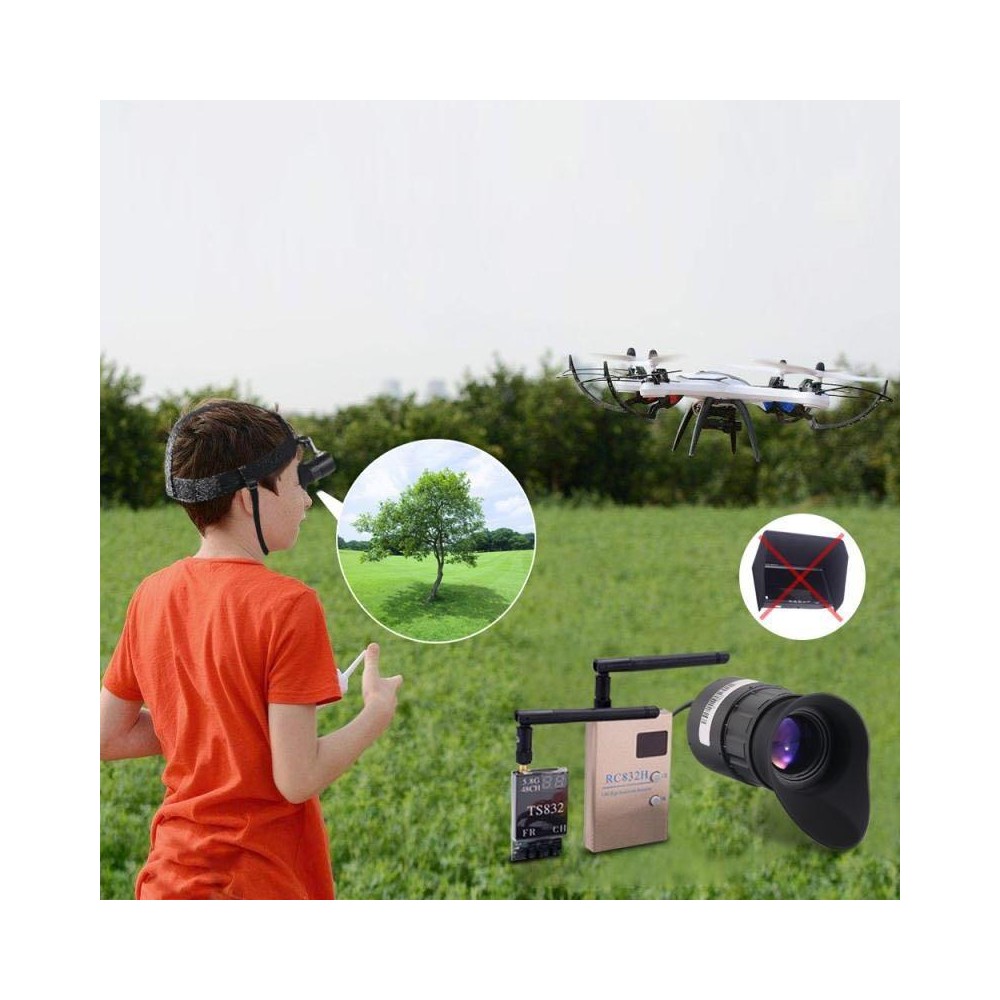 V770 Portable 0.39 inch OLED Large Screen Head-mounted HD Display, Support NTSC / PAL