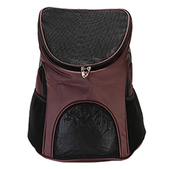 Portable Folding Nylon Breathable Pet Carrier Backpack, Size: 45 x 36 x 31cm(Coffee)