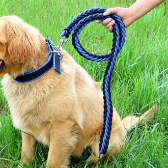 Dog Leash Braided Belt Pet Explosion-Proof Leash, Size: M(Chain Yellow+Brown)