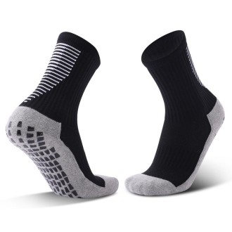 Adult Thick Towel Football Socks Non-Slip Wear-Resistant Tube Socks, Size: Free Size(Black)