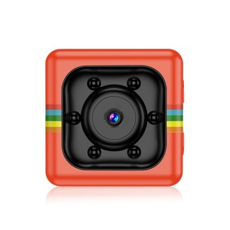 SQ11 Mini DV HD 1080P 6 LEDs Sport Recorder Camera with Holder, Support Monitor Detection & IR Night Vision & TF Card (Red)