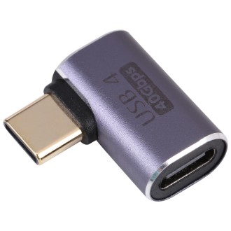 40Gbps USB-C / Type-C Male to Female Elbow Adapter