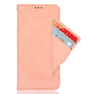 For HTC U23 / U23 Pro Skin Feel Calf Texture Card Slots Leather Phone Case(Pink)