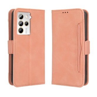 For HTC U23 / U23 Pro Skin Feel Calf Texture Card Slots Leather Phone Case(Pink)