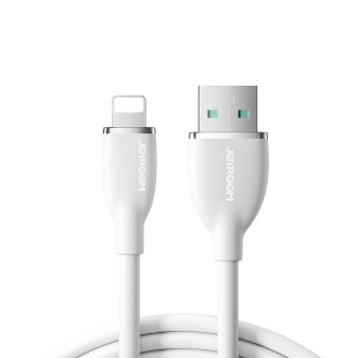 JOYROOM SA29-AL3 3A USB to 8 Pin Liquid Silicone Fast Charging Data Cable, Length: 1.2m(White)