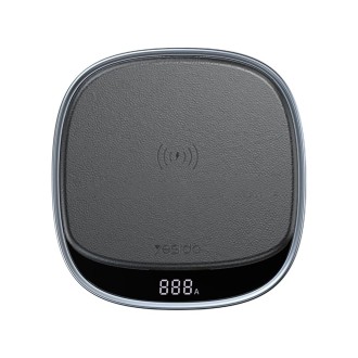 Yesido DS11 15W Desktop Qi Wireless Charger with LED Digital Display(Black)