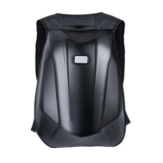 Motorcycle Rainproof Shoulders Helmet Riding Carbon Fiber Hard Backpack (Black)