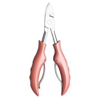 Stainless Steel Nail Clippers Olecranon Dead Skin Pliers Set(Pink ABS Handle)