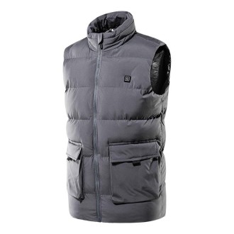 Winter Intelligent Heating Vest USB Warm Undershirt, Size: XL(Grey)