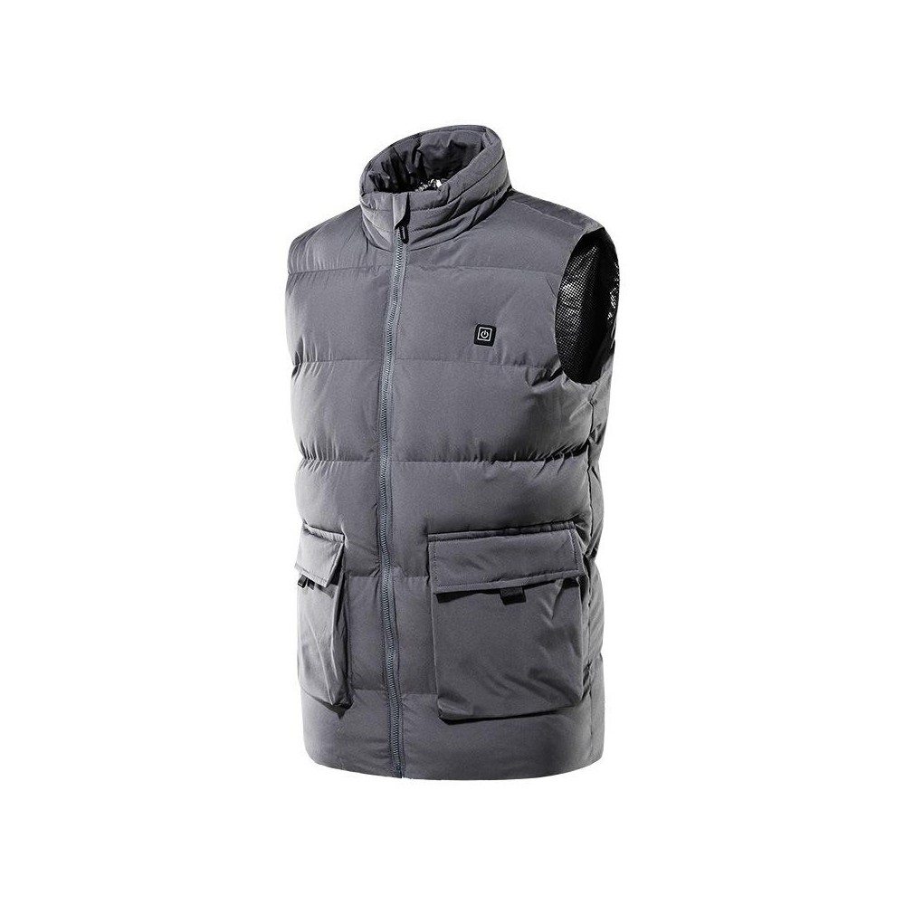 Winter Intelligent Heating Vest USB Warm Undershirt, Size: XL(Grey)